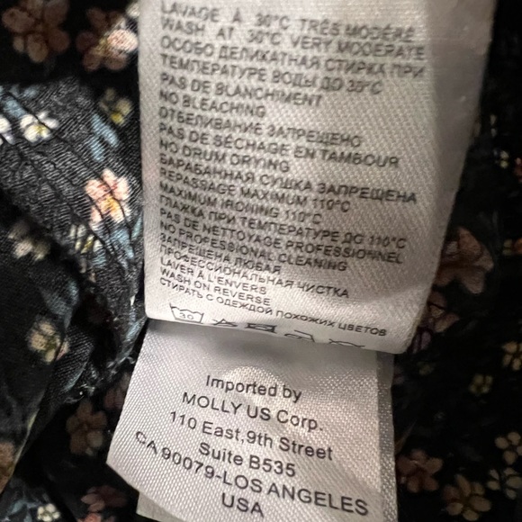 EUC Molly Bracken Floral Ruffle Top Size Large - Picture 7 of 8